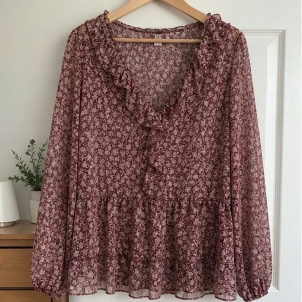 Lilac Peplum Top